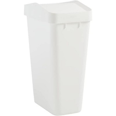 Swing Top Waste Container for Home and Kitchen, Easy Access Disposal and Slim Modern Trash Can with Lid