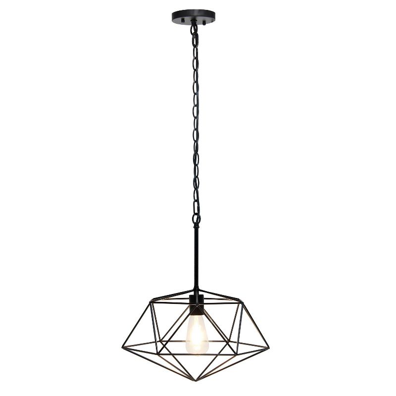1-Light 16" Modern Metal Wire Paragon Hanging Ceiling Pendant - Lalia Home, 3 of 11