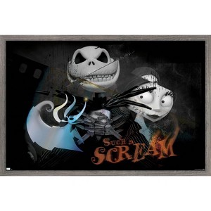 Trends International The Nightmare Before Christmas - Distorted Scream Framed Wall Poster Prints - 1 of 4