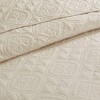 Lyngins 3 Piece Reversible Bedspread Set, Medallion Quilted Bedspread Bedding Set, Oversized Full/Queen, Includes Shams, Hypoallergenic - 3 of 4