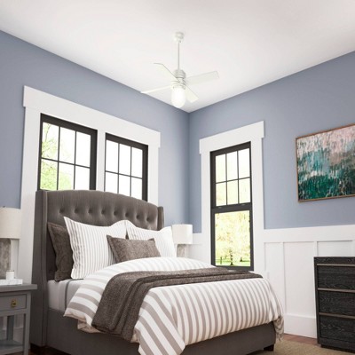 Hepburn 44" Matte White LED Chandelier Ceiling Fan with Remote