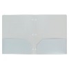 2 Pocket Plastic Folder Gray - up&up™: 3 Hole Punched, Polypropylene, Internal Pockets, 50 Sheet Capacity - 2 of 3
