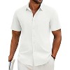 COOFANDY Shirts for Men Short Sleeve Button Down Shirt Casual Summer Beach Shirt - 2 of 4