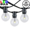 Novelty Lights 25 Feet Heavy Duty Light Strings and Sets with 25 In-Line E12 Sockets, Black Wire PVC Stringer, 12" Spacing, End-To-End Connectable - 2 of 4