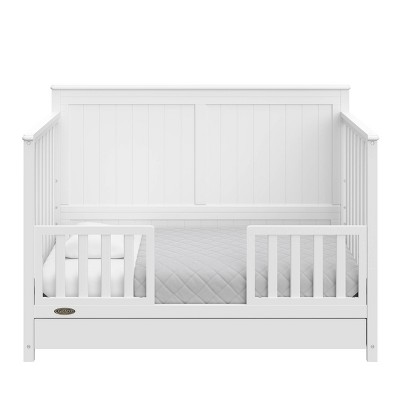 White 5-in-1 Convertible Crib with Storage Drawer