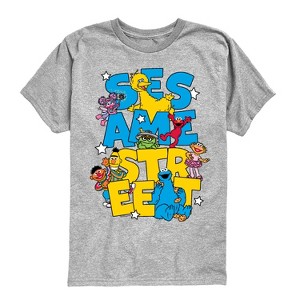 Boys' - Sesame Street - SS Stacked Short Sleeve Graphic T-Shirt - 1 of 4