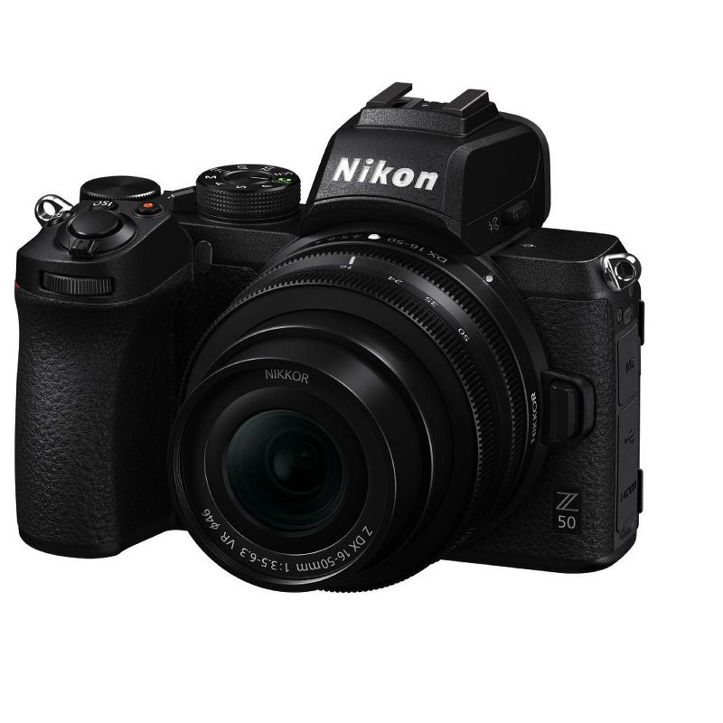 Nikon Z 50 20.9MP with 16-50mm VR Lens Kit Mirrorless Camera, Black, 1 of 5