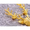 Anna-Kaci Vintage Retro Golden Tone Deer Antler Stag Moose Elk Head Animal Lapel Brooch Pin - 4 of 4