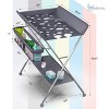 Babylicious Portable Baby Changing Table – Foldable with Wheels, Adjustable Height, Safety Belt & Large Storage Rack for Infants - 2 of 4