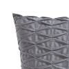 18"x18" Smocked Geo Square Throw Pillow Gray - VCNY Home - 3 of 4