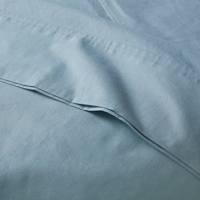 Ivory Full Cotton Percale Pillow Cover Set