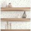 RoomMates Twigs Gray Peel and Stick Wallpaper: Self-Adhesive, Modern Floral, Botanical, Vinyl, Damage-Free, 28.18 Sq Ft Coverage - 4 of 4