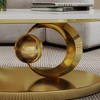 PAGED Faux Marble Coffee Table, Modern Living Room Tables with Sculptural Stainless Steel Base for Living Room, Office - 4 of 4