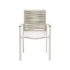 Meridian Furniture,Maldives Rope Fabric Outdoor Patio Dining Arm Chair, Set of 2 - 3 of 4