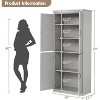 70" Tall Kitchen Pantry Cabinet with 4 Doors and 3 Adjustable Shelves, Freestanding Cupboard, Modern Storage Cabinet for Bathroom, Dining Room - 2 of 4