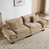 Akoasm Comfortable Velvet Double Sofa Bed with Pillows for Bedroom & Living Room-Khaki - 2 of 4
