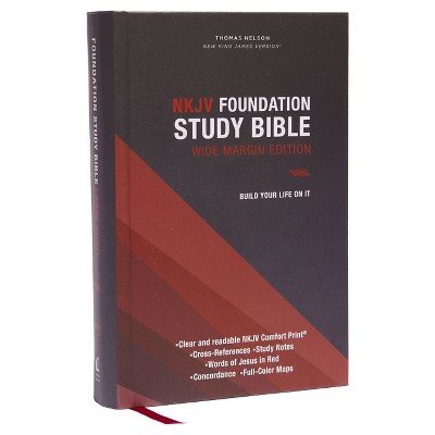 Nkjv, Foundation Study Bible, Large Print, Hardcover, Red Letter, Comfort Print - by  Thomas Nelson