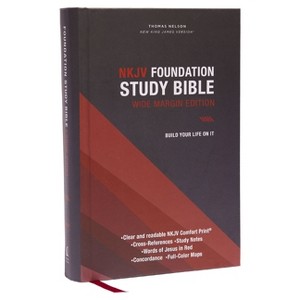 Nkjv, Foundation Study Bible, Large Print, Hardcover, Red Letter, Comfort Print - by  Thomas Nelson - 1 of 1