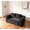 2-Seater Corduroy Loveseat Sofa in a Box, Comfy Deep Seat Boneless Couch, No Assembly - 4 of 4