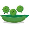 Women's Design By Humans Cute jumping peas in pod cartoon illustration By thefrogfactory Racerback Tank Top - 2 of 3