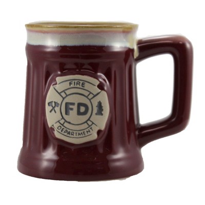 Tabletop 4.5" Fire Department Emblem Mug First Responder Burton & Burton  -  Drinkware