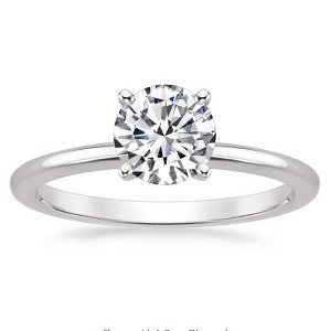 Eternal Love Solitaire Moissanite Engagement Ring Womens Ginger Lyne Collection - 1 of 4