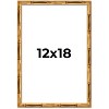 PosterPalooza | 12x18 Thin Bamboo Picture Frame, UV Acrylic, 2 Finishes - Gold and Brown - 2 of 4