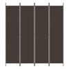 vidaXL 4-Panel Room Divider Brown 78.7"x86.6" Fabric - 3 of 4