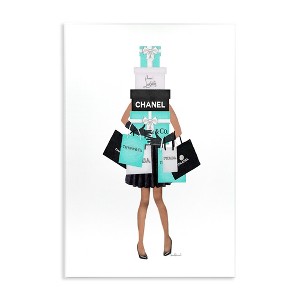 Stupell Industries Fashionista Woman Shopping Chic Glam Bags Wall Plaque Art - 1 of 4