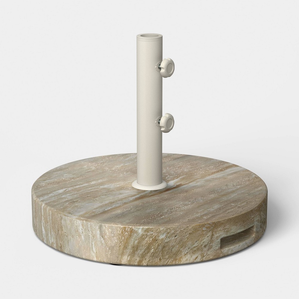 48.5lb round outdoor patio cantilever umbrella base cream - threshold™