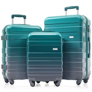 Sapphtopaz 3pcs Hardshell Luggage Sets ABS Suitcase Hardside Luggage Carry On Suitcase, Spinner Wheels, TSA Lock (20" 24" 28") - 1 of 4