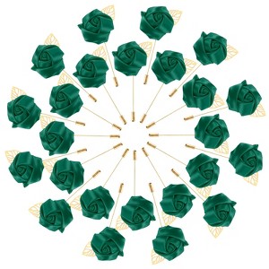 Unique Bargains Ribbon Alloy Outdoor Irregular Flower Lapel Pin 24 Pcs - 1 of 4