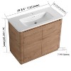 LOVSON 40'' Freestanding Bathroom Vanity with White Ceramic Sink & 2-Soft-Close Door, KD-Packing, Plywood - 3 of 4
