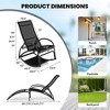 Costway 1/2 PCS 2-in-1 Outdoor Rocking Chair with 4-Position Adjustable Backrest Curved Armrests - 3 of 4