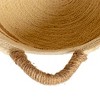 Handwoven Corded Paper and Cattail Striped Baskets with Handles, Natural, Set of 3 - 4 of 4