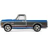 1972 Chevrolet Cheyenne C10 Short Bed Truck Electric Blue and Gunmetal Gray Metallic 1/64 Diecast Model Car by Greenlight - 2 of 4