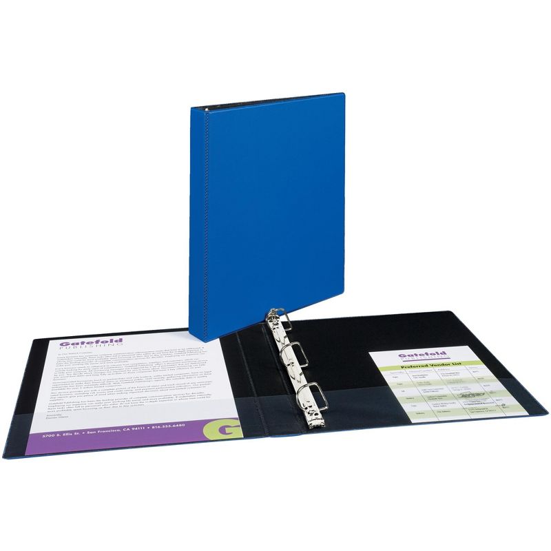 Avery Durable Binder, 1 Inch Slant Ring, Blue, 2 of 3