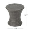 Maggift Patio End Tables Accent Side End Table for Outdoor and Indoor, Garden, Backyard Use, Special Design, Gray, 19.75"*19.75"*19.75" - 4 of 4