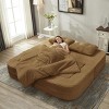 CAVINAS Modern 2-in-1 Foldable Futon Sofa Bed with Plush Blanket/Soft Pillows,Convertible Sleeper Sofa Couch for Living Room,Bedroom - 2 of 4