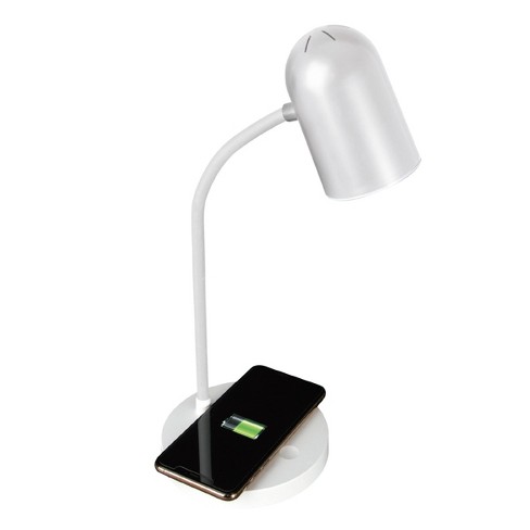 OttLite Organizer LED Desk Lamp with Wireless Charging White 7QC00W - Best  Buy