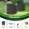 Anybear 3ft x 24"  Round Metal Galvanized Raised Garden Beds, Outdoor Planter Box for Planting Vegetables Flowers Herb, Gray - 4 of 4