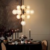 Rennnsan Jolira 21" W 19 -light Milk Glass Dimmable Contemporary Bubble Chandelier in Brass & Black - 4 of 4