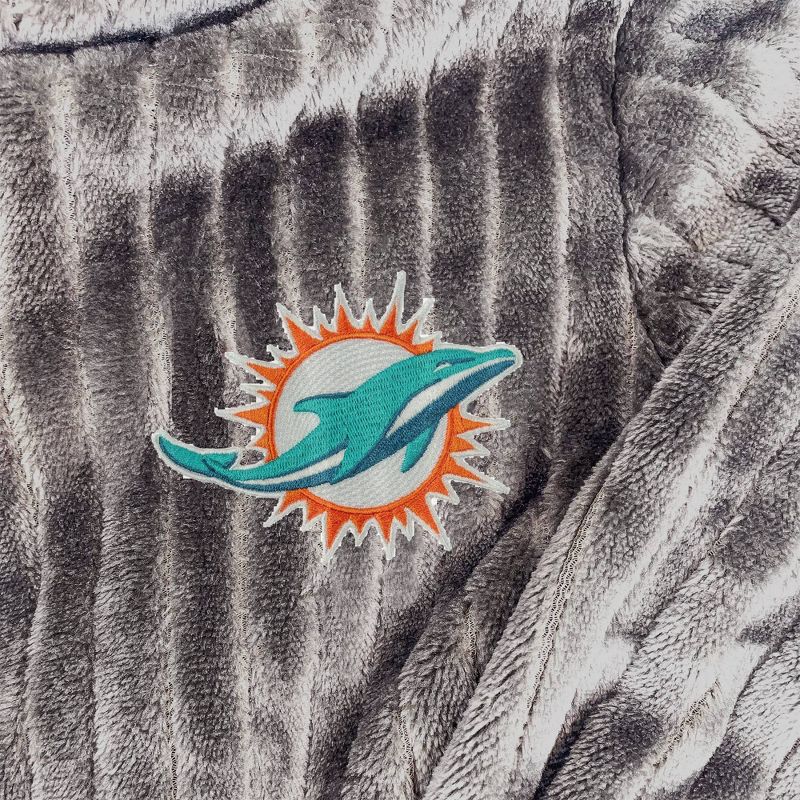 NFL Miami Dolphins Ribbed Silk Touch Robe, 2 of 4