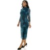Harlow & Rose 3/4 Sleeve Funnel Neck Midi Dress (Women) - 2 of 2