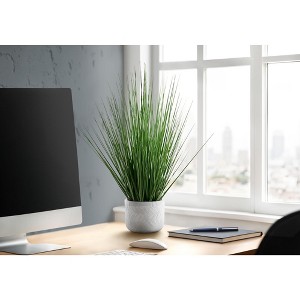 NicBex Artificial Plant, 17" Tall Fake Plants with White Pots, Tabletop Faux Plants Indoor for Living Room, Corner, Office, Windowsill Decor - 1 of 4
