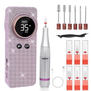 Portable Electric Nail Drill 35000RPM Nails Milling Cutter Wireless Pedicure Grinder Rechargeable Nail Drilling Machine - 1 of 4