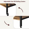 Printer Stand with Power Outlets & USB Ports, 4-Tier Rolling Storage Cart for CP - 4 of 4