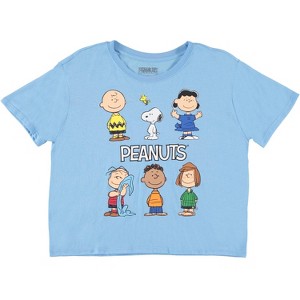 Ladies Peanuts Snoopy Fashion Shirt - Ladies Classic Snoopy Tee - Peanuts Juniors Washed Short Sleeve Tee - 1 of 1