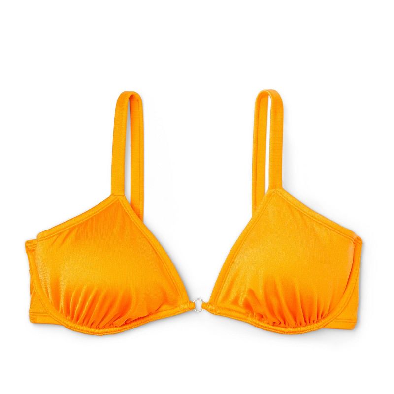 Women's Ribbed Underwire Bikini Top - Wild Fable™ Orange, 5 of 7