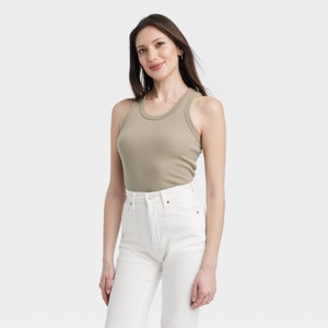 Women's 90s Ribbed Tank Top - Universal Thread™ - 1 of 3